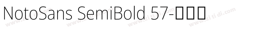 NotoSans SemiBold 57字体转换